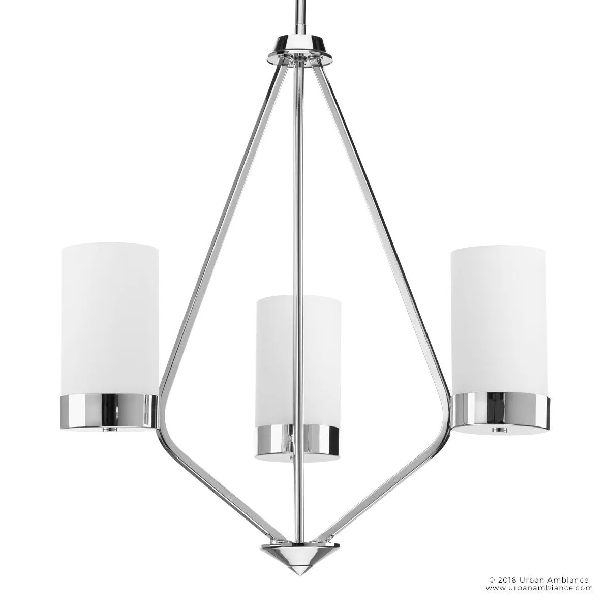 UHP2298 Contemporary Chandelier, 23"H x 21.75"W, Polished Chrome Finish, Madison Collection