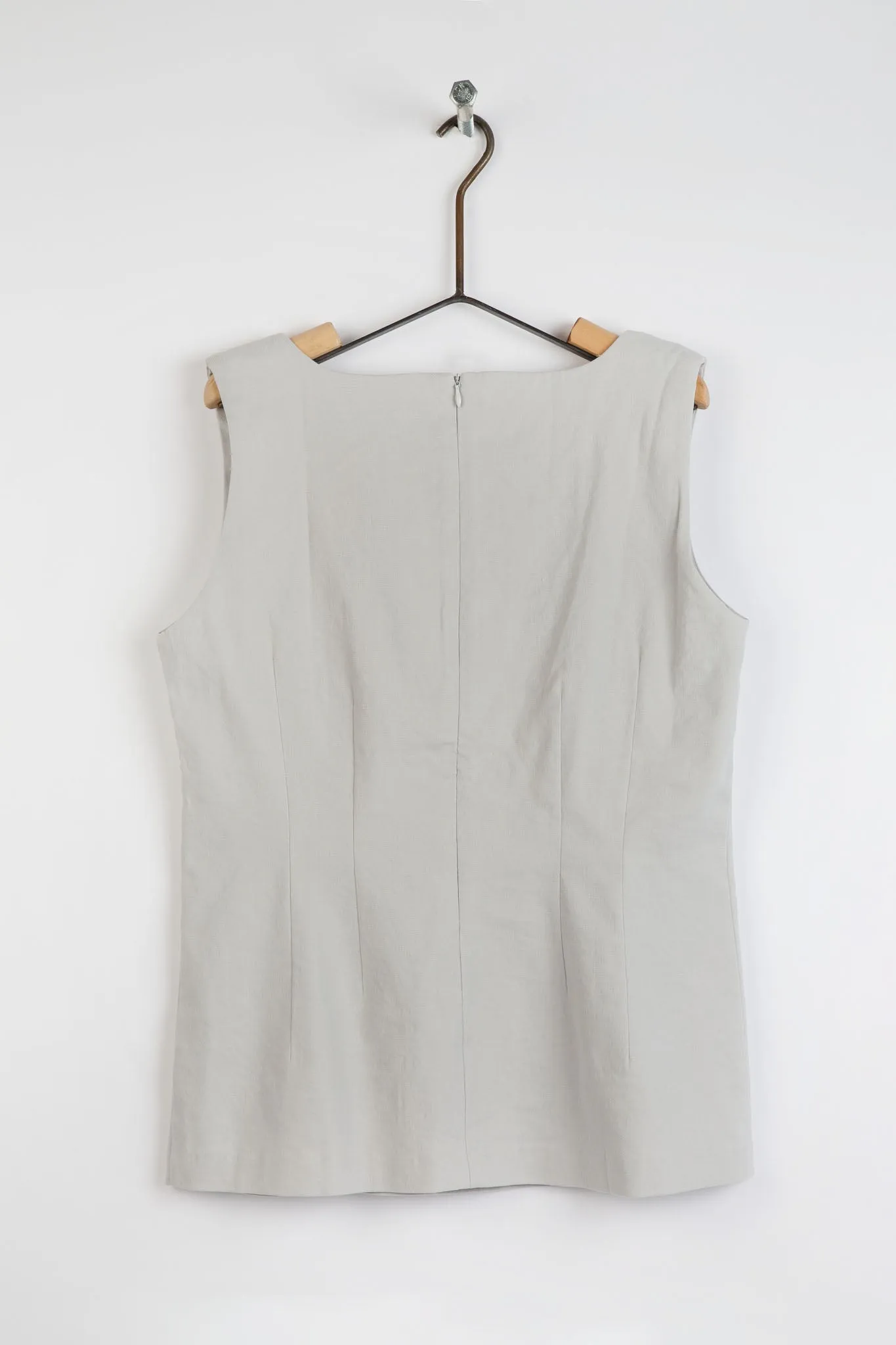 VANNA 5 DART TANK IN LINEN STRETCH - FINAL SALE