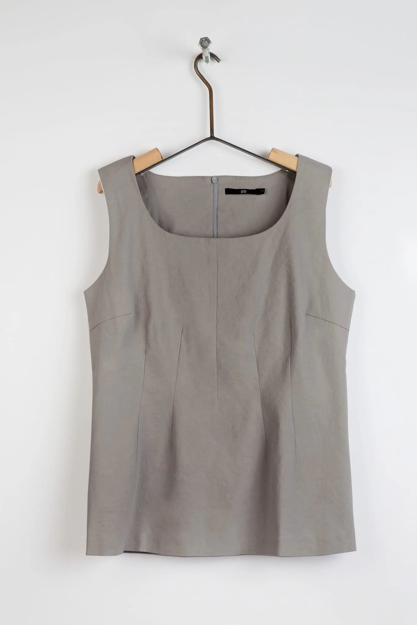 VANNA 5 DART TANK IN LINEN STRETCH - FINAL SALE