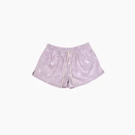 WOMEN'S JACQUARD MESH SHORT - MAUVE